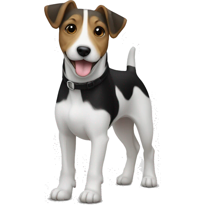 Erstelle mir einen jackrussel terrier schwarz weiß emoji