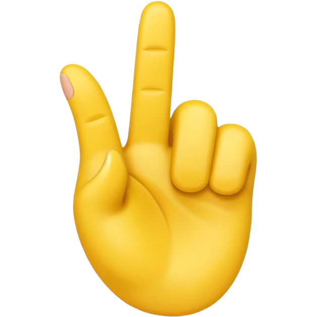 I want an emoji with all the fingers up and only the middle finger on a 90 degree angle emoji