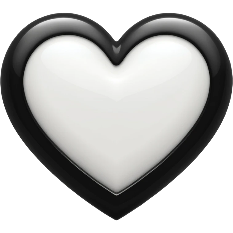 Black and white heart emoji