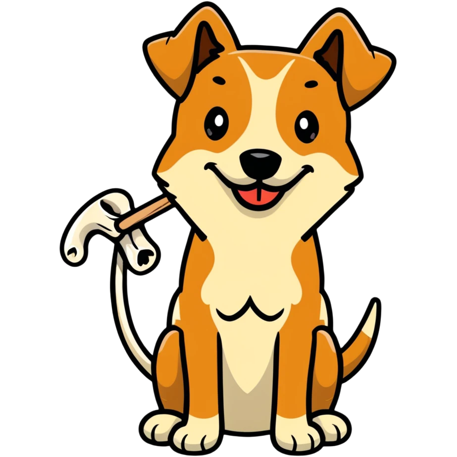 Dog with food emoji