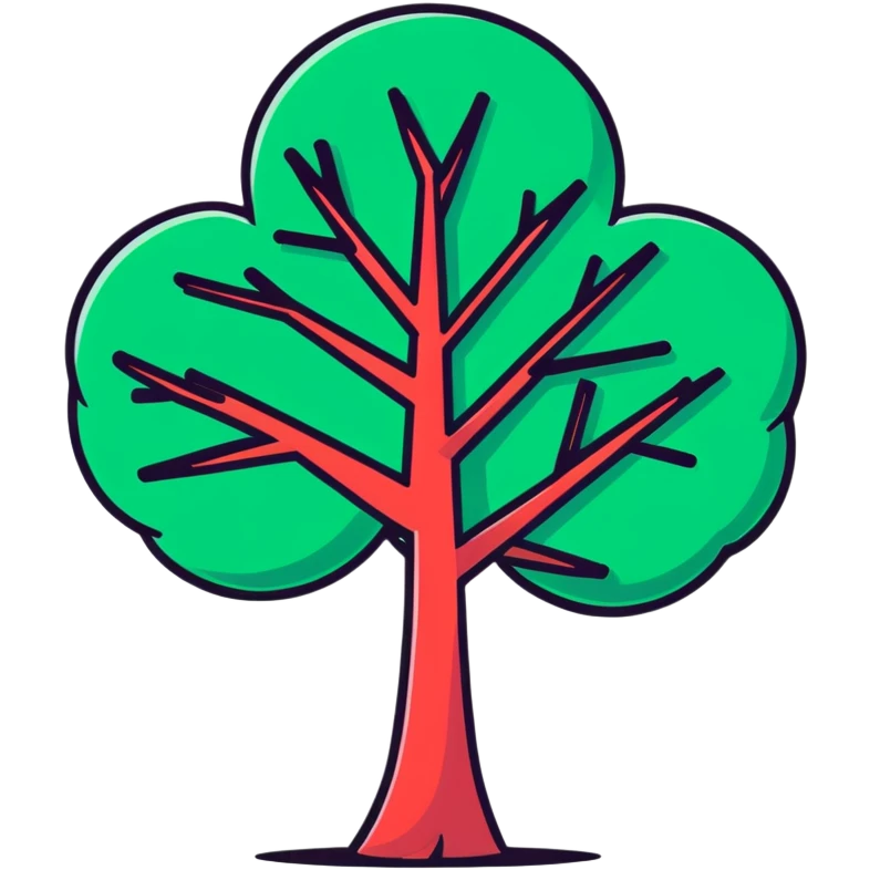 tree with a heart emoji