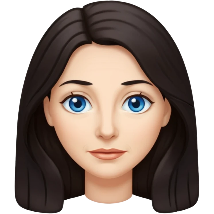 Mature woman with long dark hair emoji