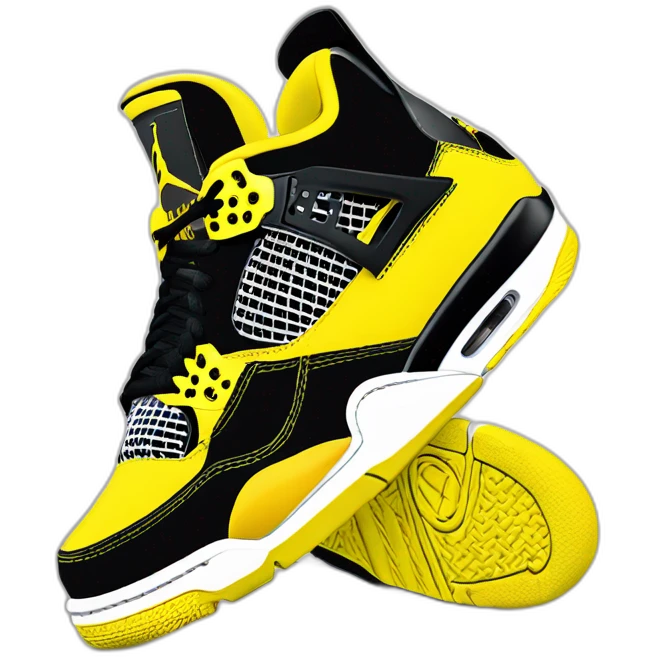 Air Jordan 4 Retro Yellow Thunder emoji