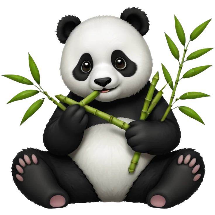 Panda eating emoji