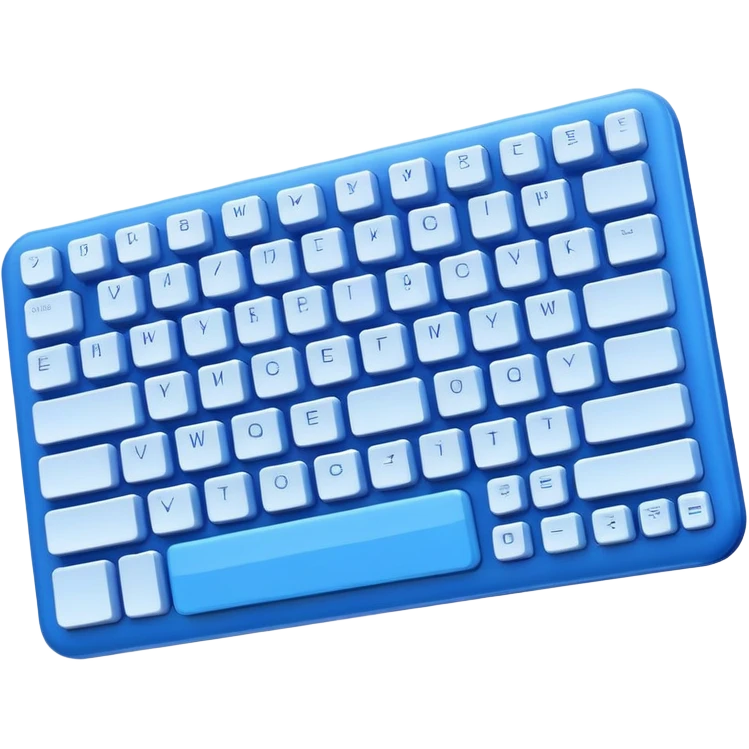 blue Keyboard emoji