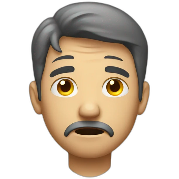 Worried man with hands on his head emoji