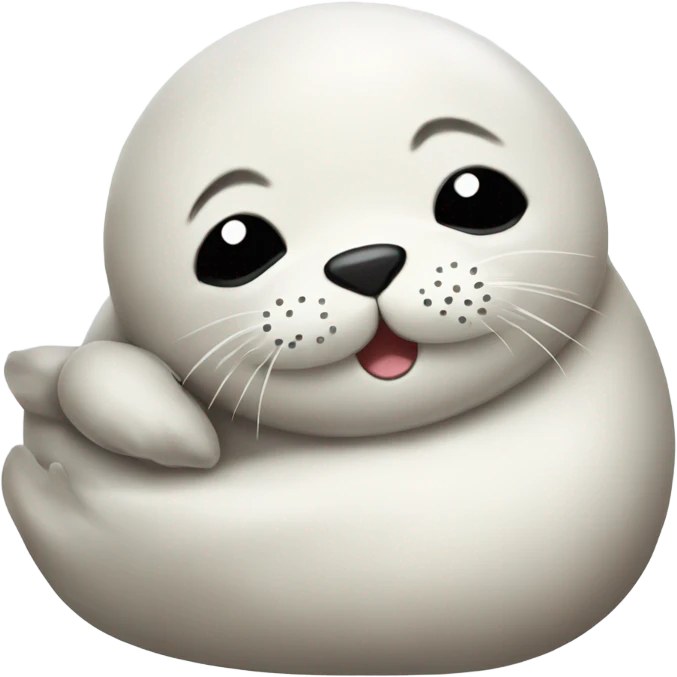 Kawaii baby seal taking a nap emoji