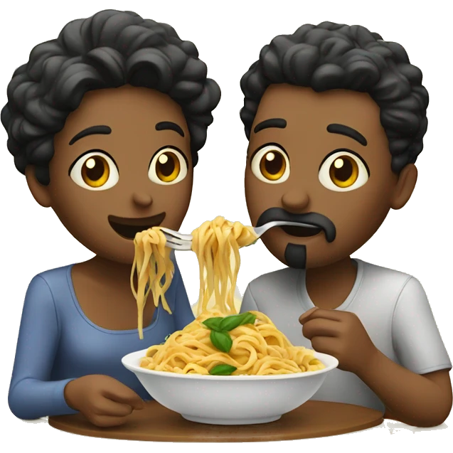 couple eating pasta  emoji