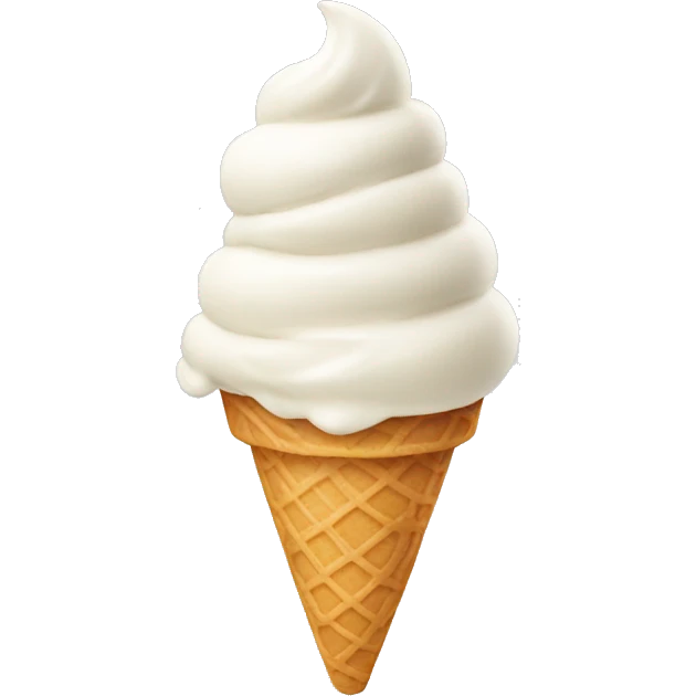 a white ice cream emoji