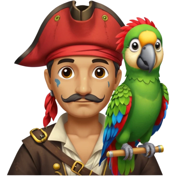 pirate and parrot emoji