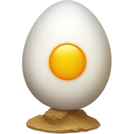 Sunny side up egg on a playe emoji