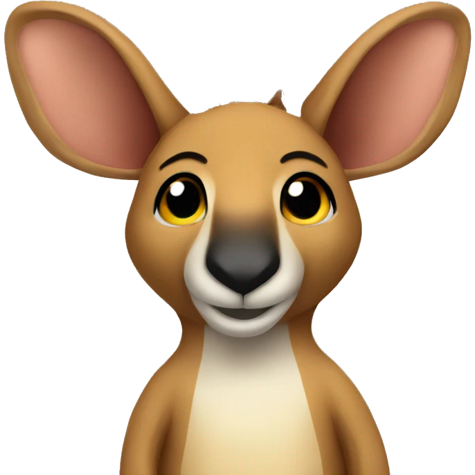 Kangaroo stuffed animal emoji