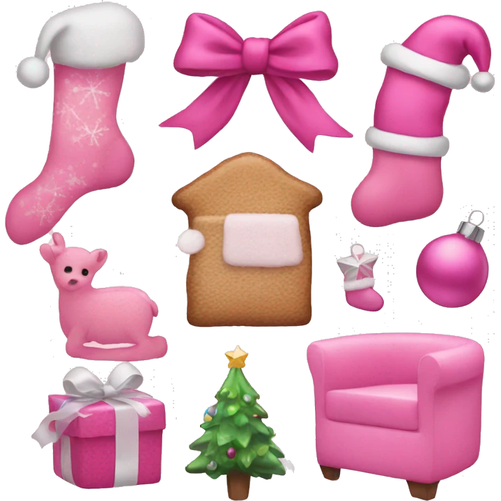 pink christmas items emoji