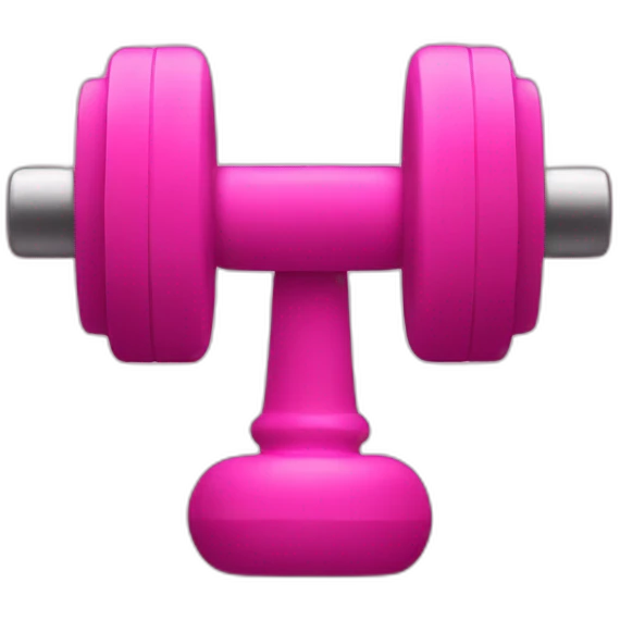 Pink dumbbell emoji