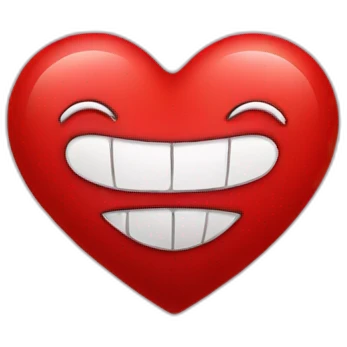 red heart with face emoji