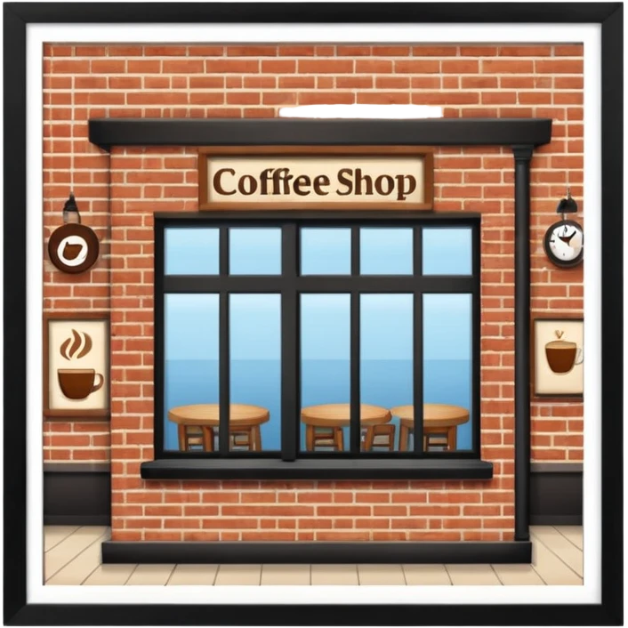 tienda por fuera de café emoji