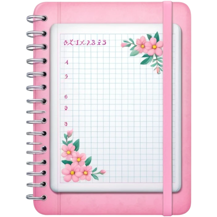 generate a notebook with math exercises make it aesthetic and girly emoji