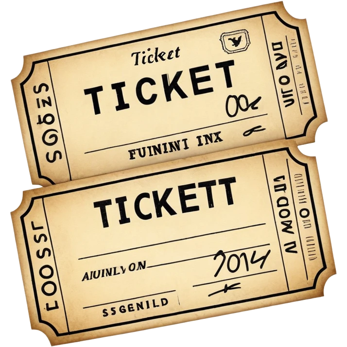 Signed ticket  emoji