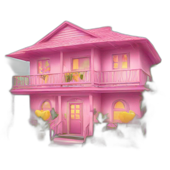 summer party, summer big house, tropical, pink set emoji