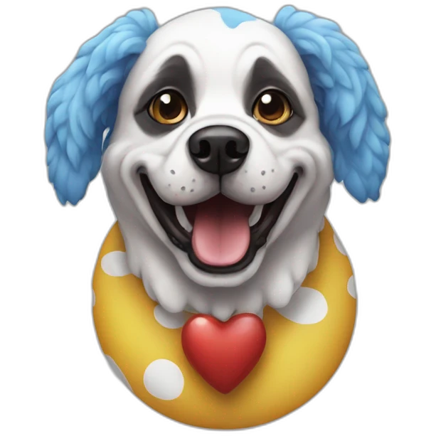 clown dog emoji