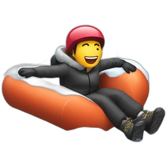 snow tubing emoji