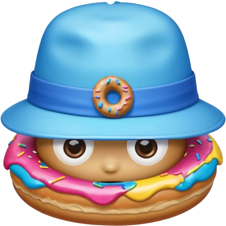 Donut with blue campaign hat emoji