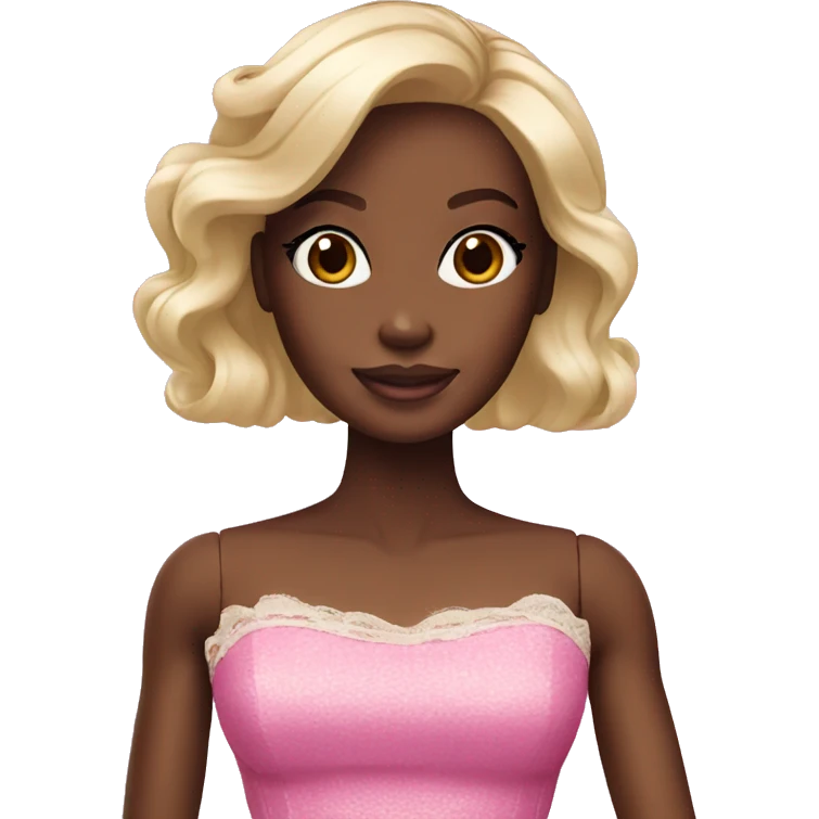 dark skinned Barbie emoji