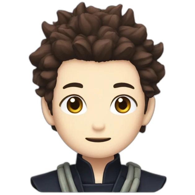 Tanjiro kamado qui est soulagé emoji