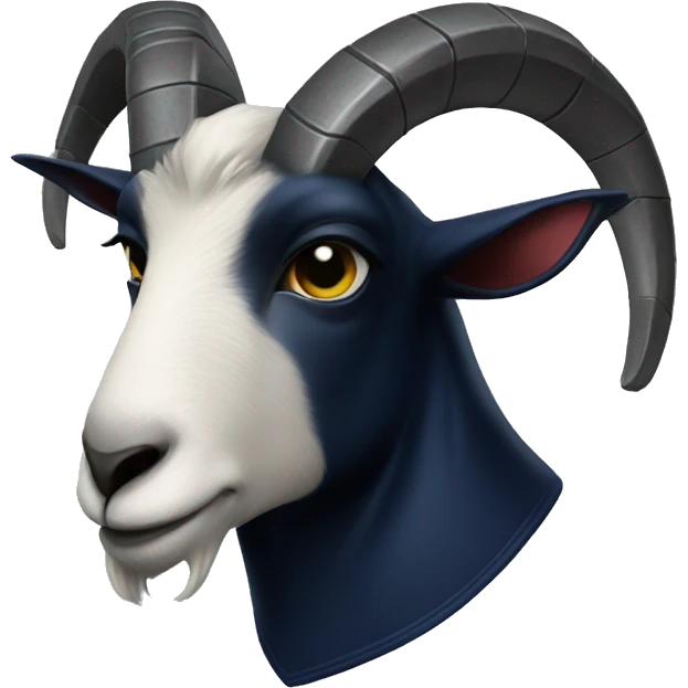 Navy goat on top of black knight emoji
