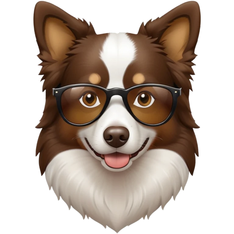 border collie wearing sunglasses emoji
