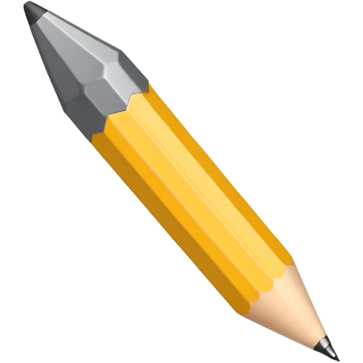 yellow pencil with sharpened point emoji