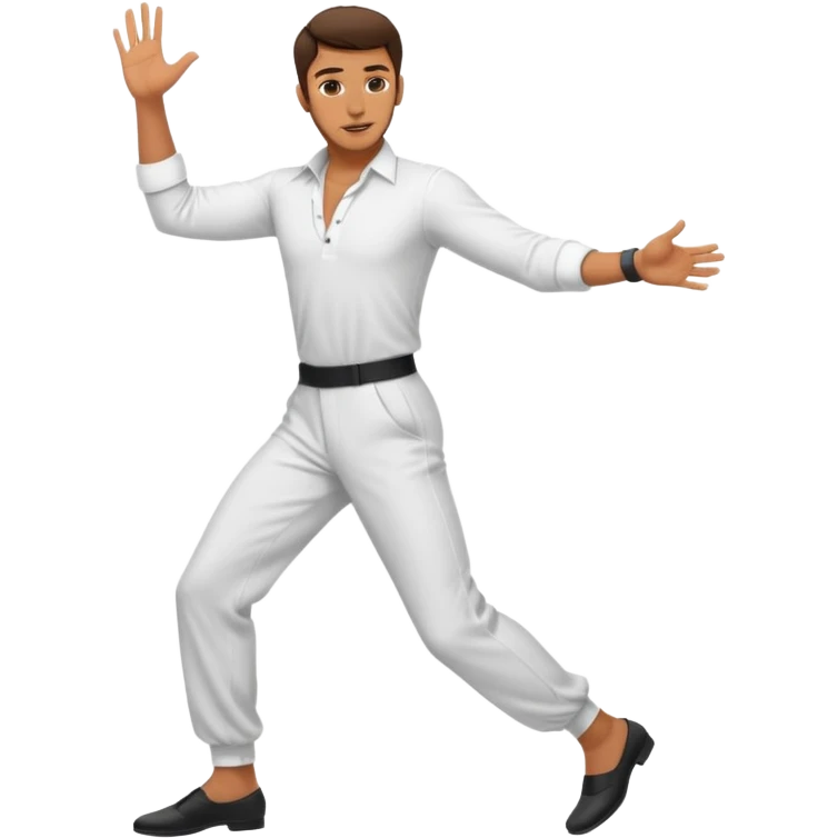 رجل وسيم ملامح عربية يرقص رقصة مون ووك emoji