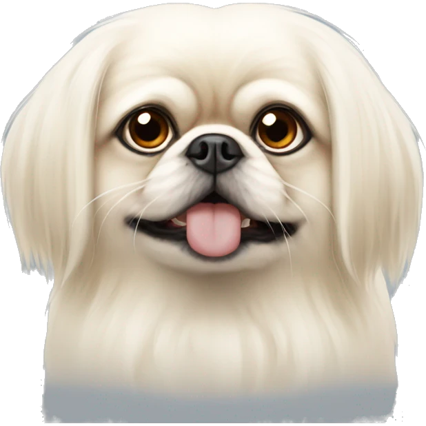 albino pekingese emoji