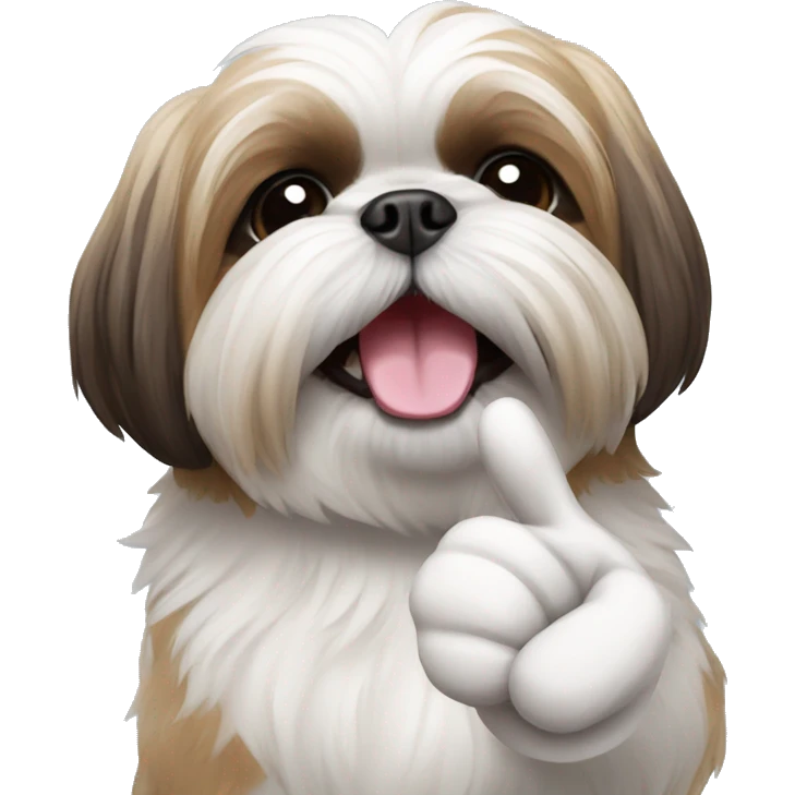cute shihtzu doing a thumbs up emoji