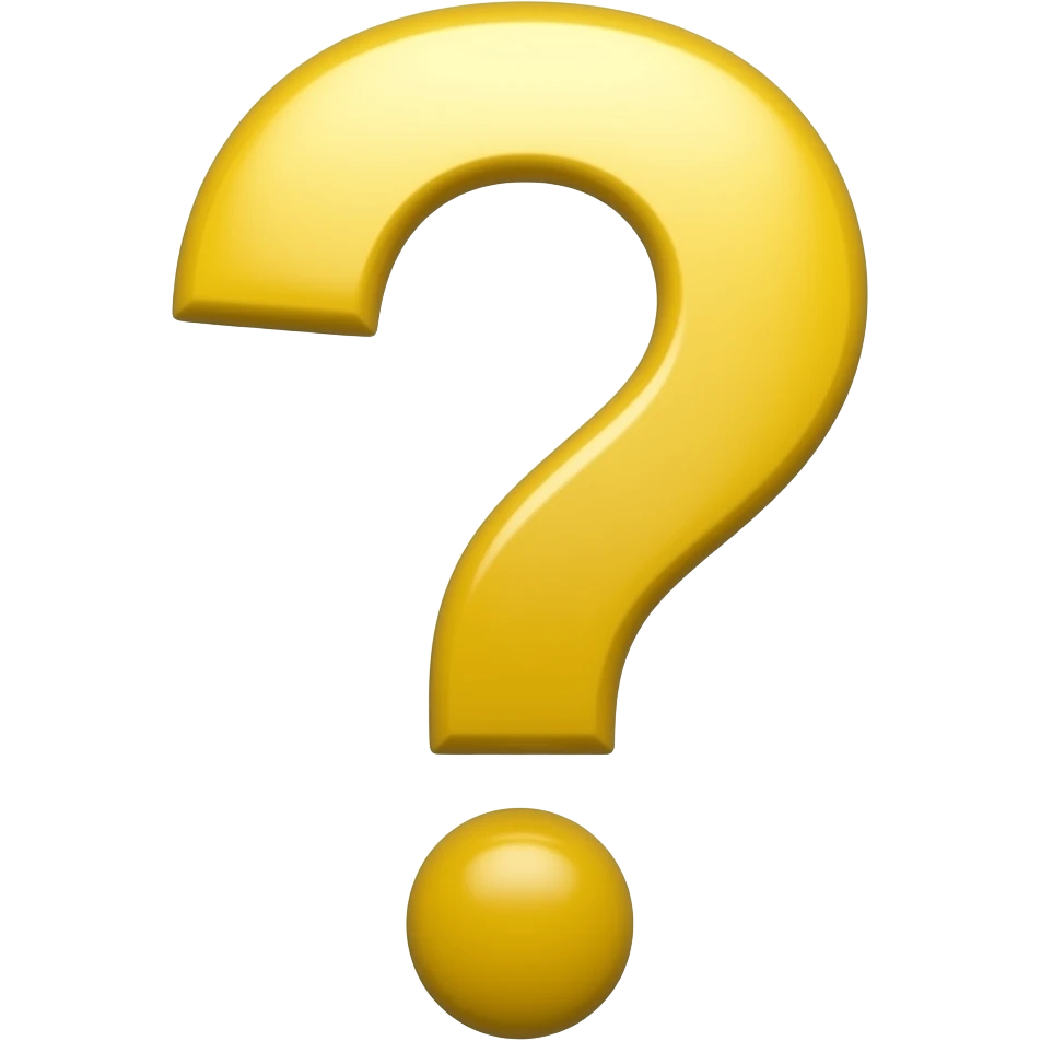 вопросительный знак цвета желтого emoji