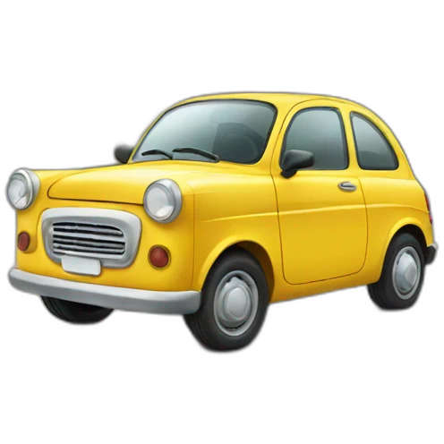 car with a smile emoji