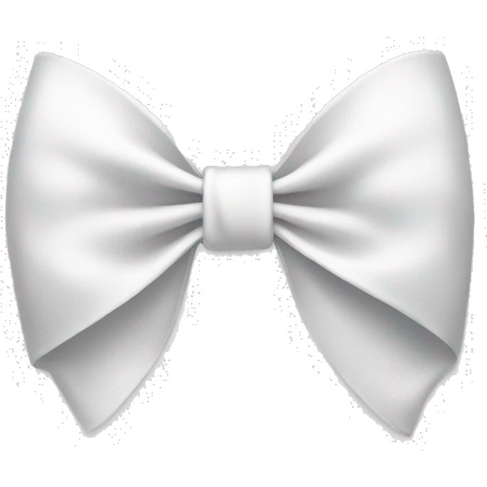 White bow on white bow emoji