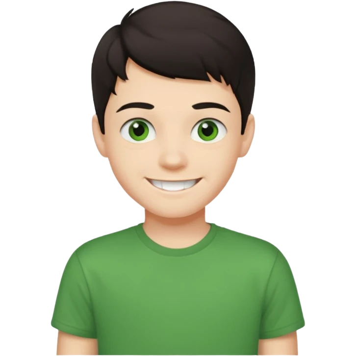 teenager-boy-dark-hair-green-eyes-tshirt-smiling-with-teeth-showing emoji