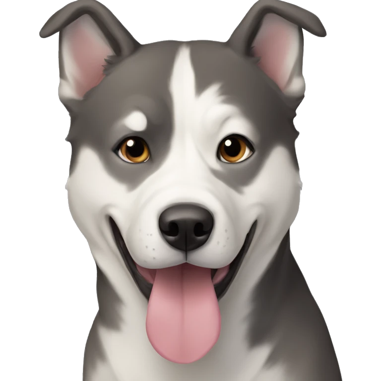 husky pit mix dog  emoji