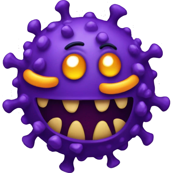 coronavirus violet funny emoji