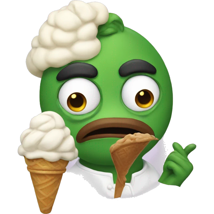 Pepe and ice cream emoji