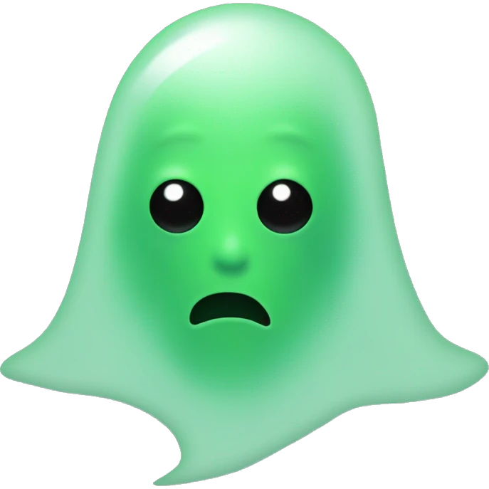 Green Ghost with one eye emoji