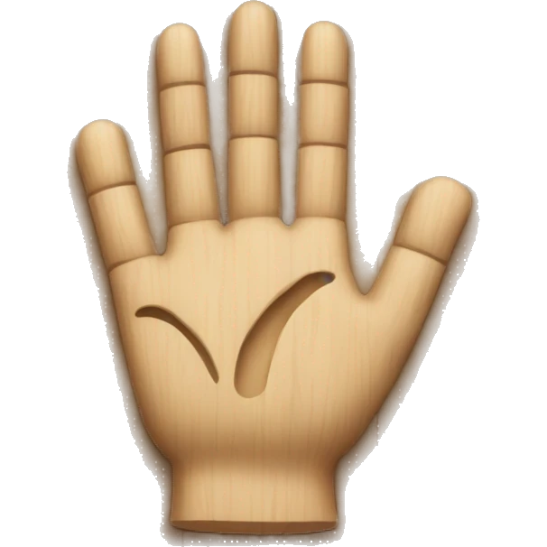 wood hand emoji