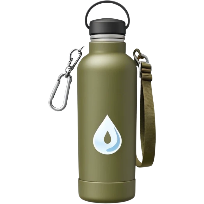 hiking water bottle canteen with strap emoji