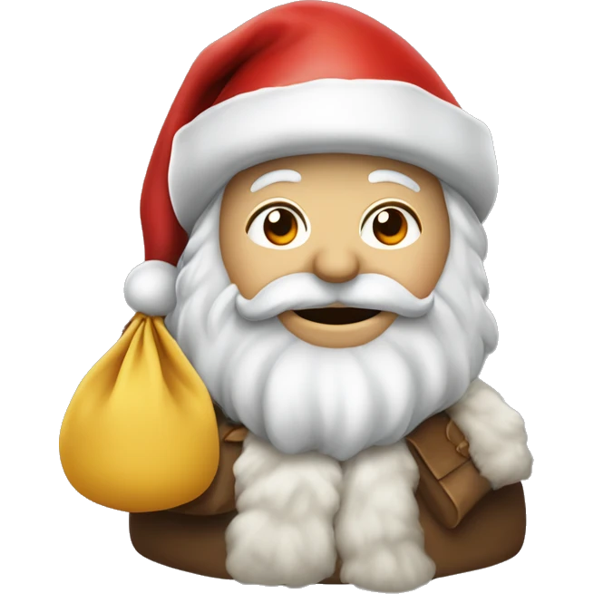 Heiliger Nikolaus mit Bischofsmütze, Bischopfsstab und Sack emoji