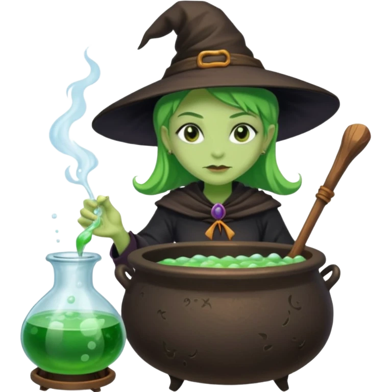 green witch cooking potion emoji