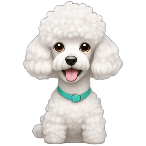 White short hair poodle emoji