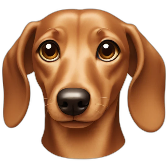 dachshund-face-cream emoji