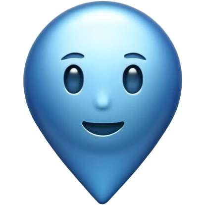 pin but blue not red emoji