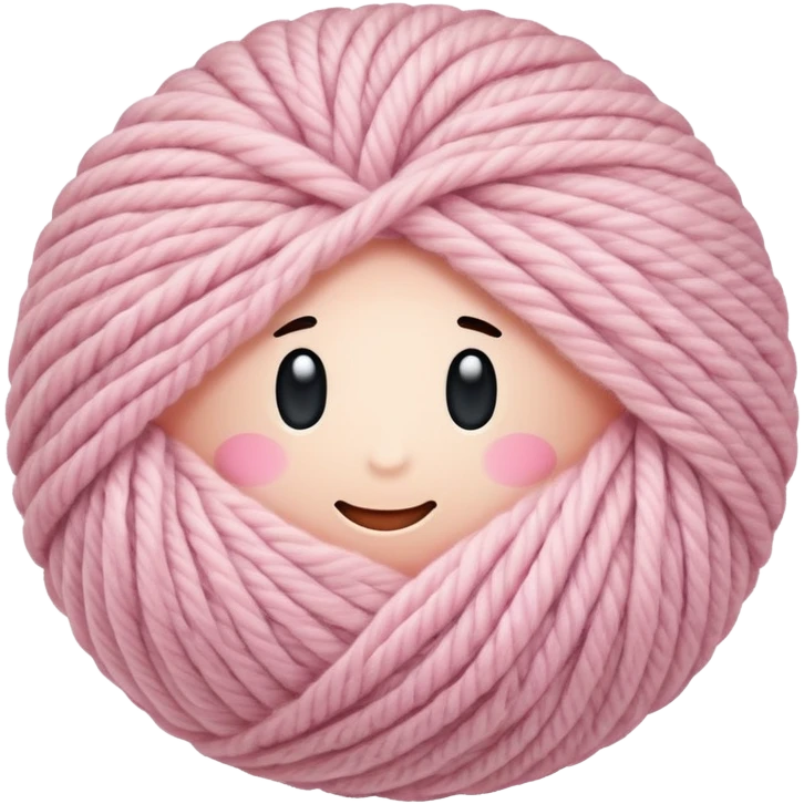 Light pink ball of whool emoji
